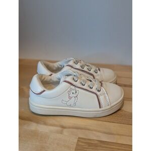 Disney Aristocats Marie Sneakers‎ Girls White Pink Glitter Shoes size 8 toddler